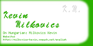 kevin milkovics business card